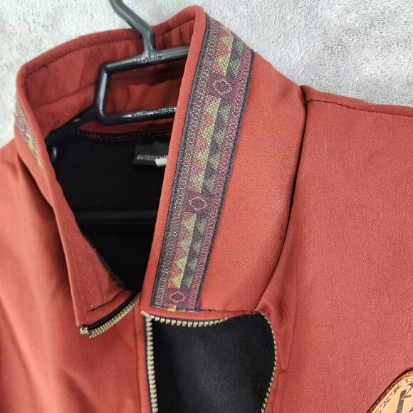 Mens Vintage J2 Red Vest Jacket Full Zip Sleeveless Polyester Mock Neck Size L - Picture 8 of 13